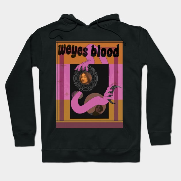 Weyes Blood Unofficial Merch Tarot Card Hoodie by novisade